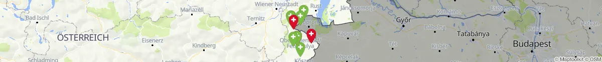 Map view for Pharmacies emergency services nearby Lackendorf (Oberpullendorf, Burgenland)